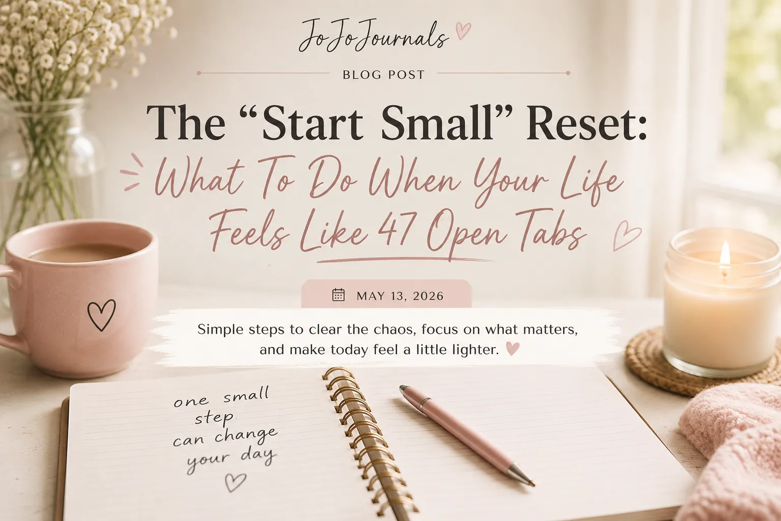 The “Start Small” Reset: What To Do When Your Life Feels Like 47 Open Tabs